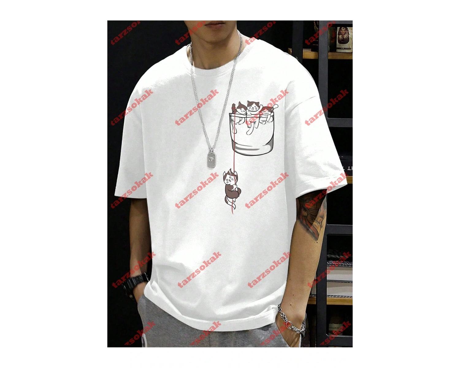 Model 3970 Erkek Yazlık Yuvarlak Yaka Kısa Kollu Günlük Tişört, Yaz