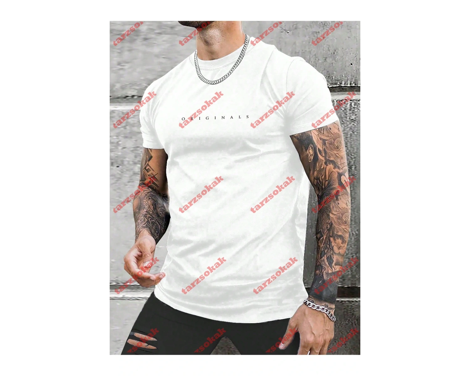 Model 3972 Erkek Yazlık Yuvarlak Yaka Kısa Kollu Günlük Tişört, Yaz