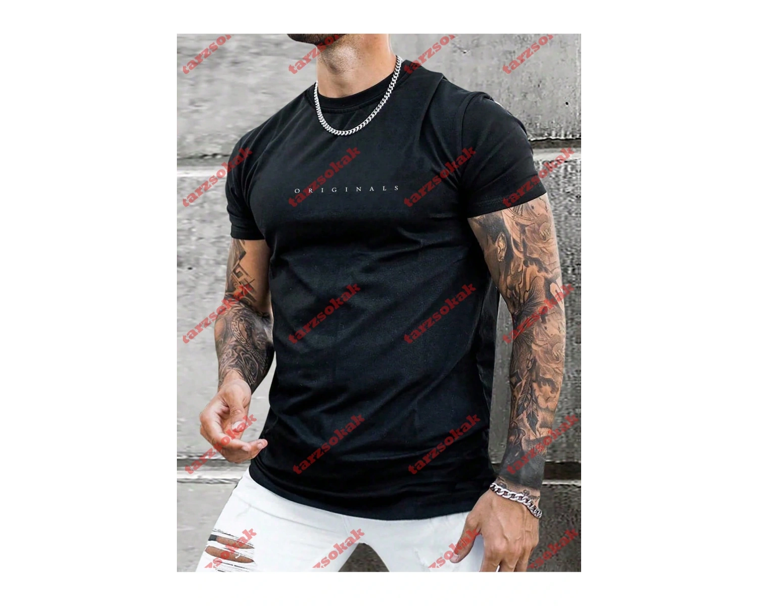 Model 3972 Erkek Yazlık Yuvarlak Yaka Kısa Kollu Günlük Tişört, Yaz