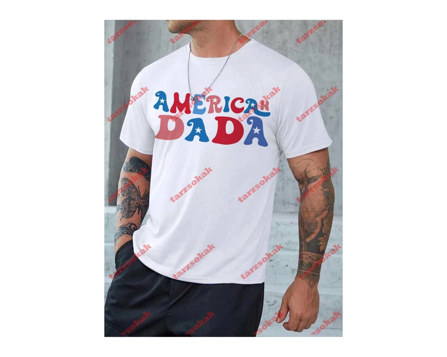 Model 3986 Erkek Yazlık Yuvarlak Yaka Kısa Kollu Günlük Tişört, Yaz