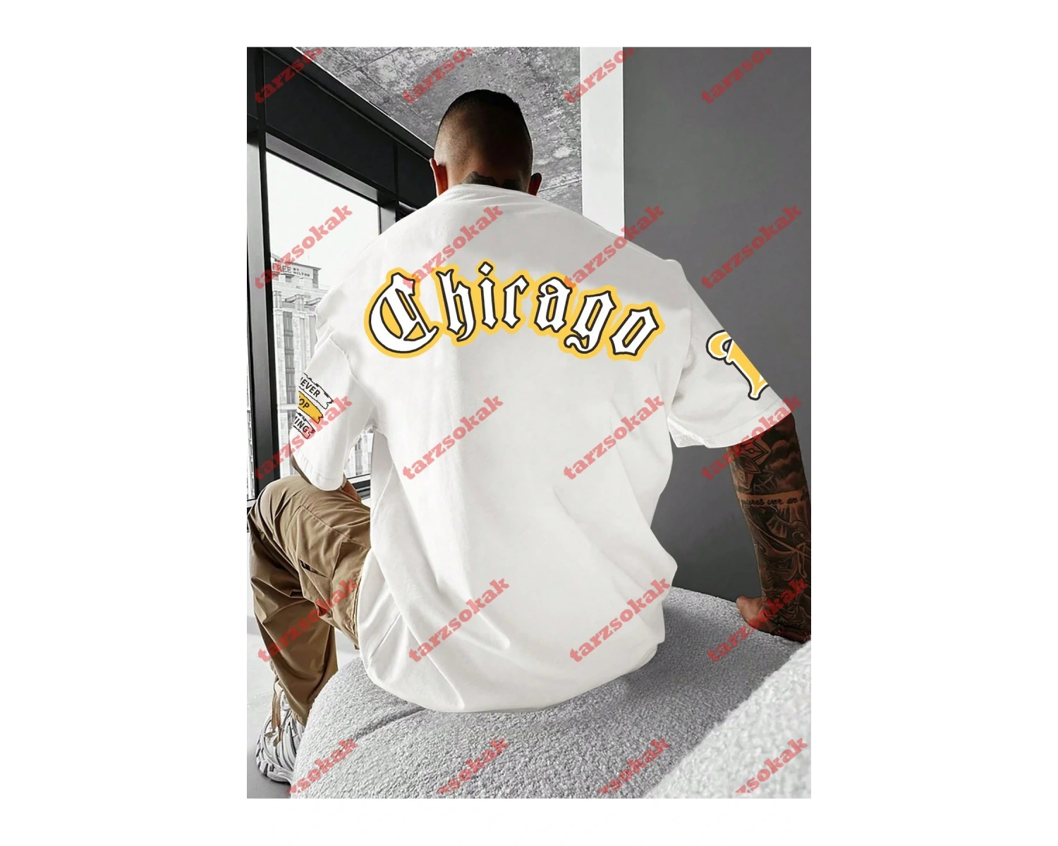 Model 3999 Erkek Yazlık Yuvarlak Yaka Kısa Kollu Günlük Tişört, Yaz