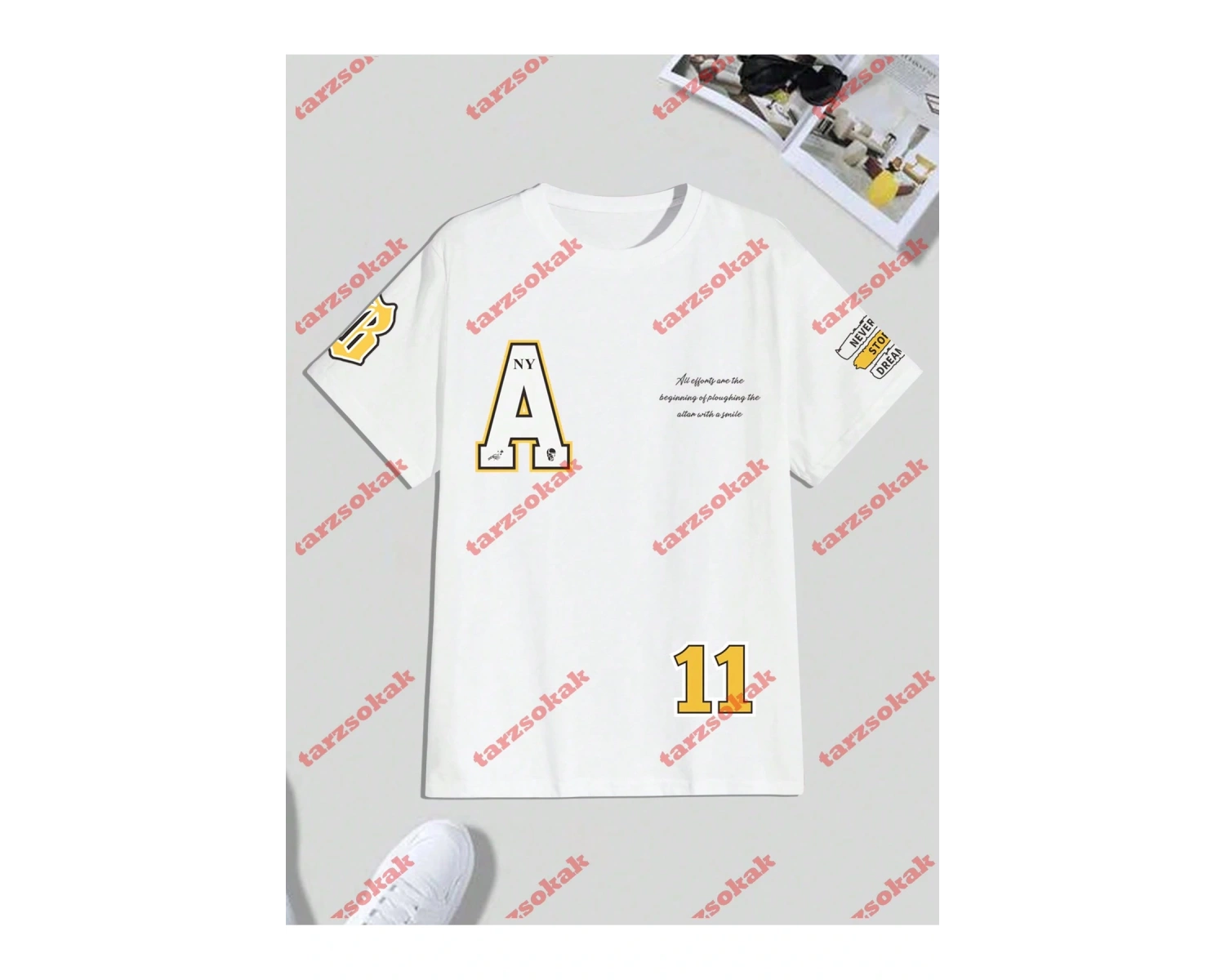 Model 3999 Erkek Yazlık Yuvarlak Yaka Kısa Kollu Günlük Tişört, Yaz