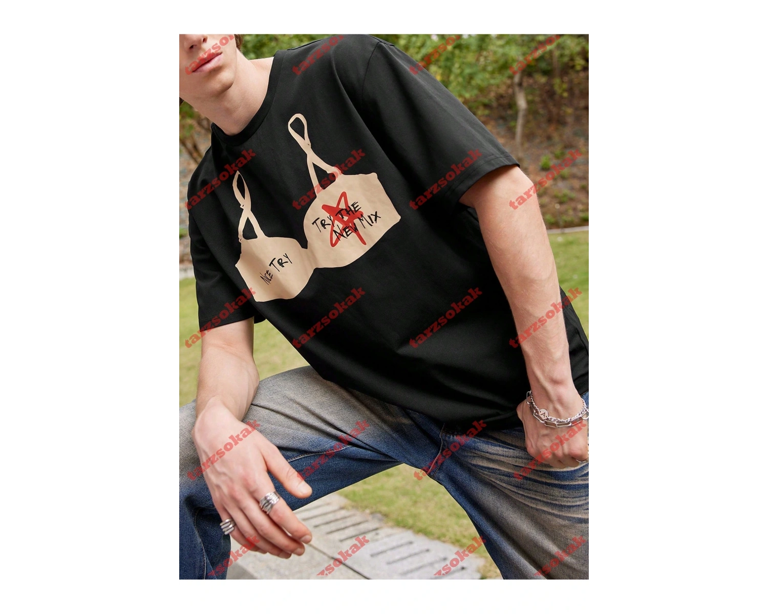 Model 4004 Erkek Yazlık Yuvarlak Yaka Kısa Kollu Günlük Tişört, Yaz