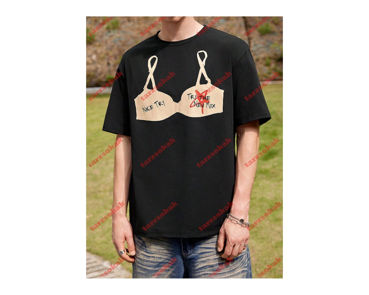 Model 4004 Erkek Yazlık Yuvarlak Yaka Kısa Kollu Günlük Tişört, Yaz