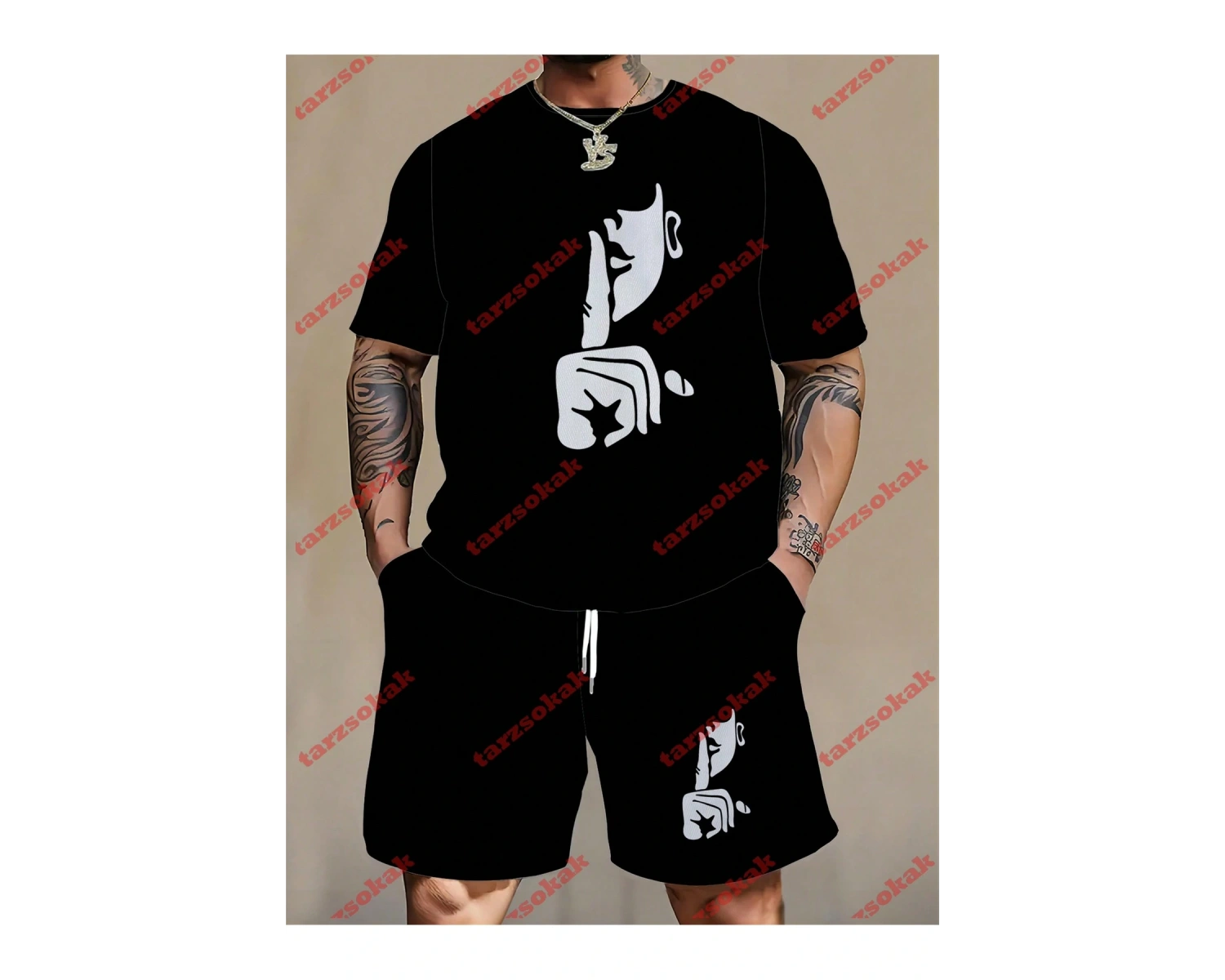 Model 4017 Erkek Yazlık Yuvarlak Yaka Kısa Kollu Günlük Tişört, Yaz