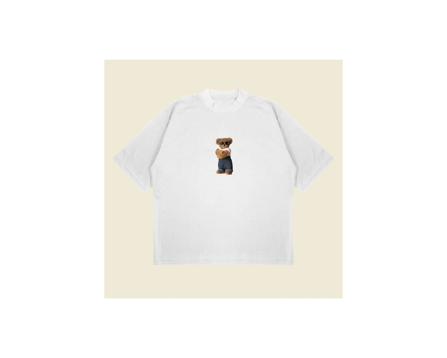 Moms Teddy Bear Boxy Fit Oversize Unisex Tshirt – Baskılı Tişört |