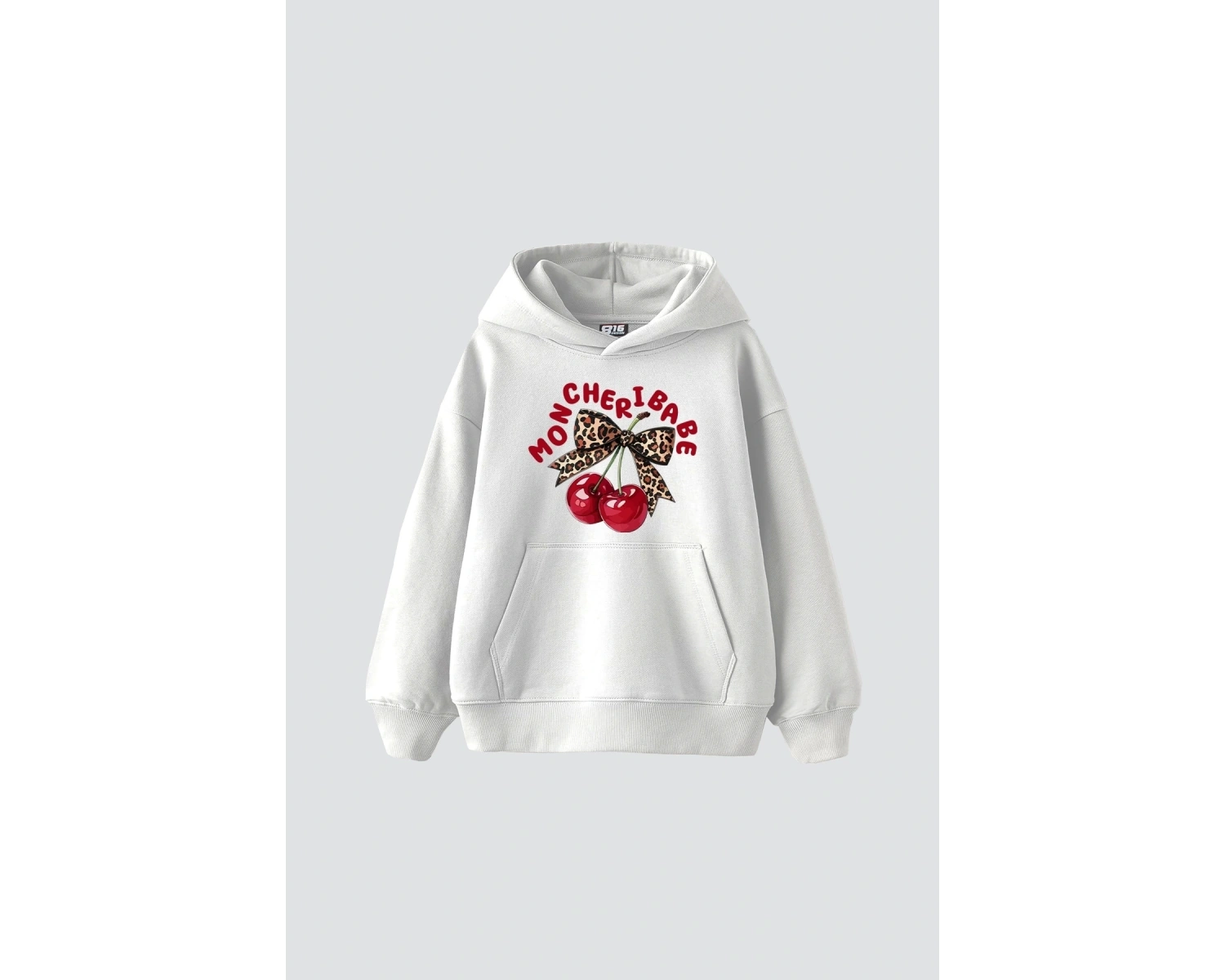 Mon Cherie Baskılı Oversize Unisex Beyaz