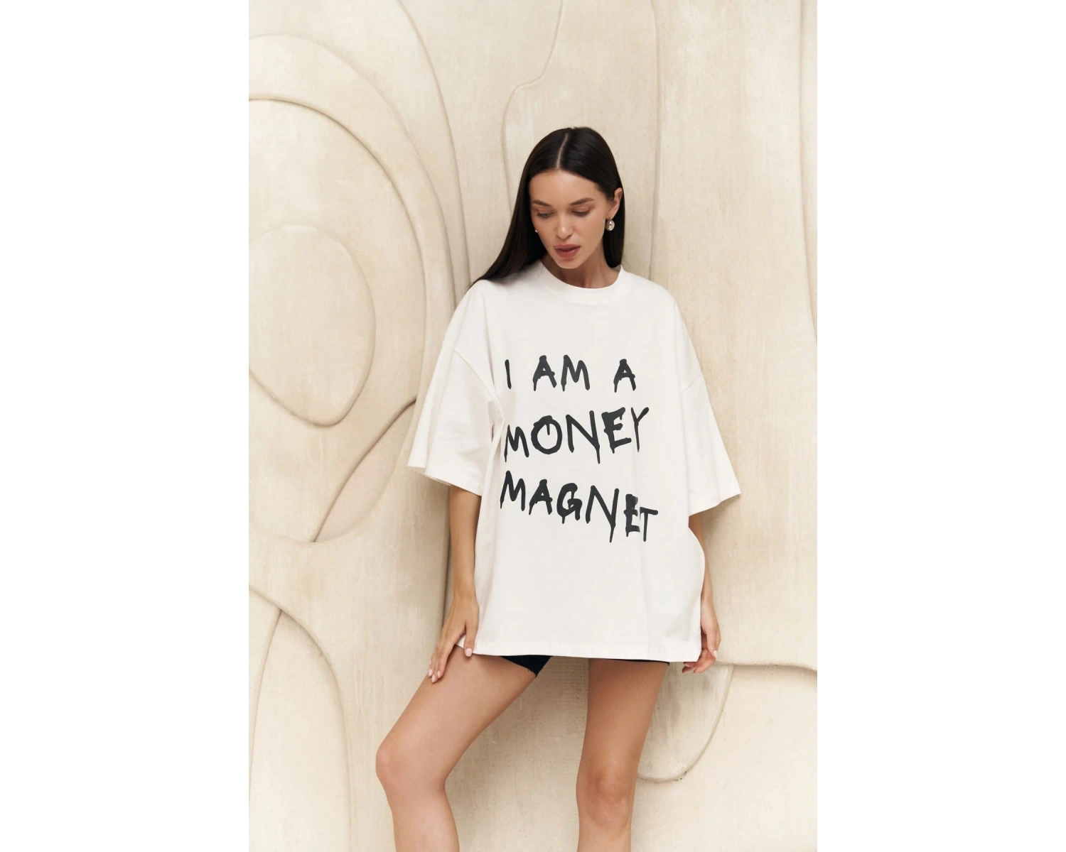 Money Magnet Beyaz Oversize