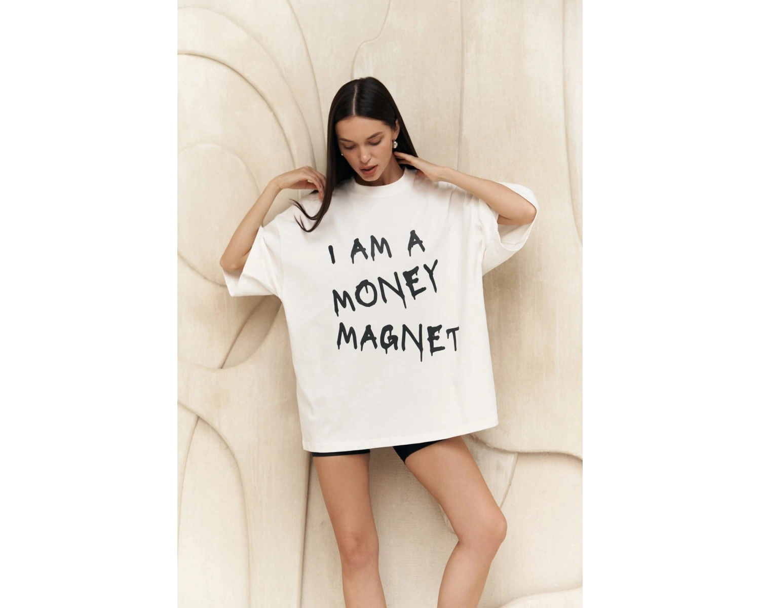 Money Magnet Beyaz Oversize