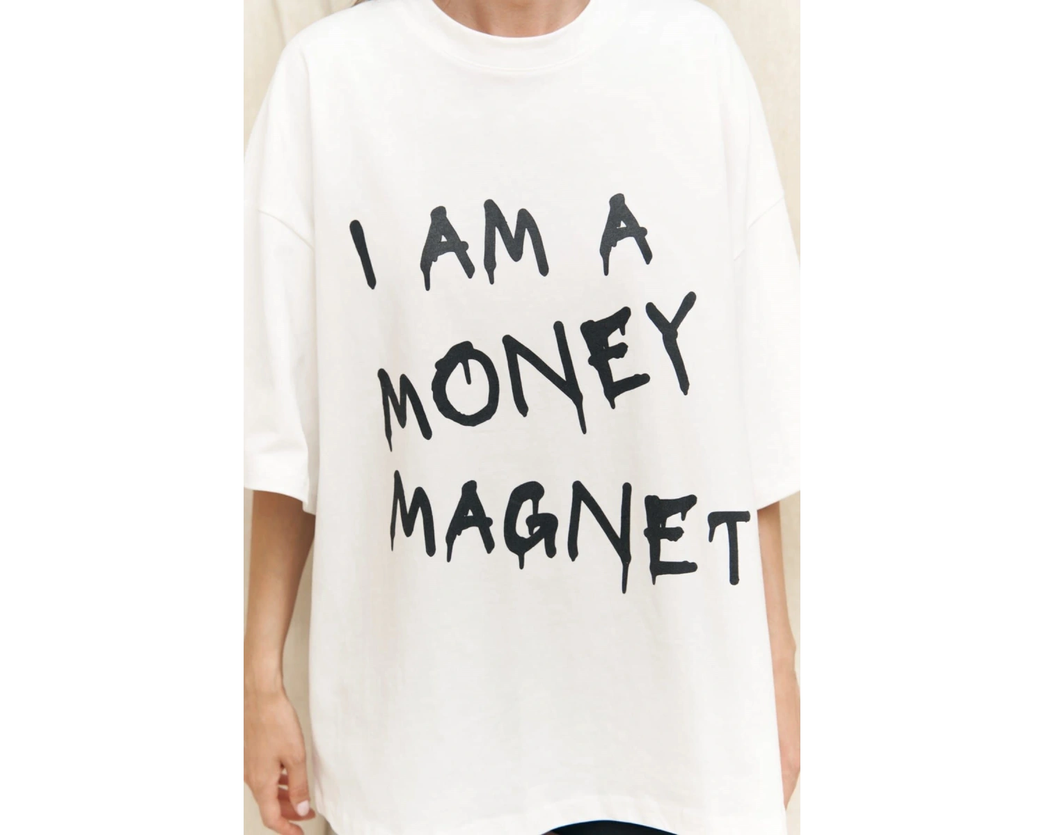 Money Magnet Beyaz Oversize