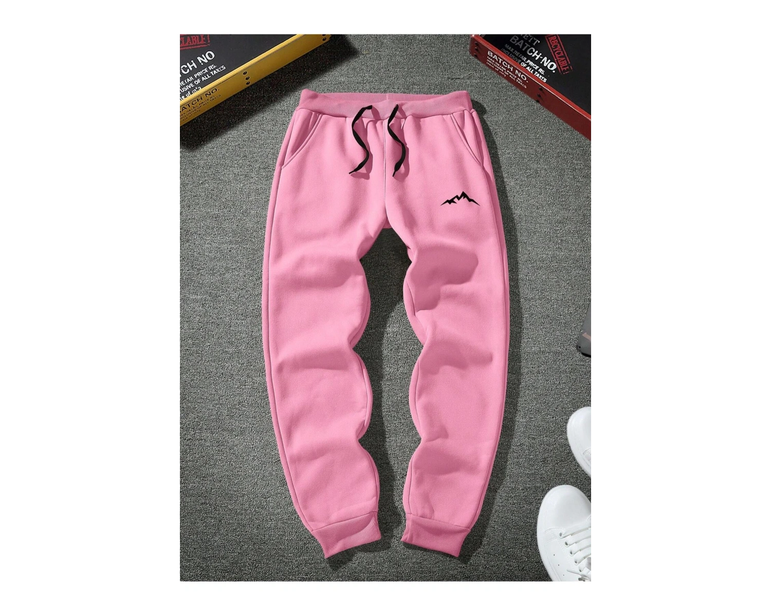 Mountain Print Drawstring Waist Eşofman Altı