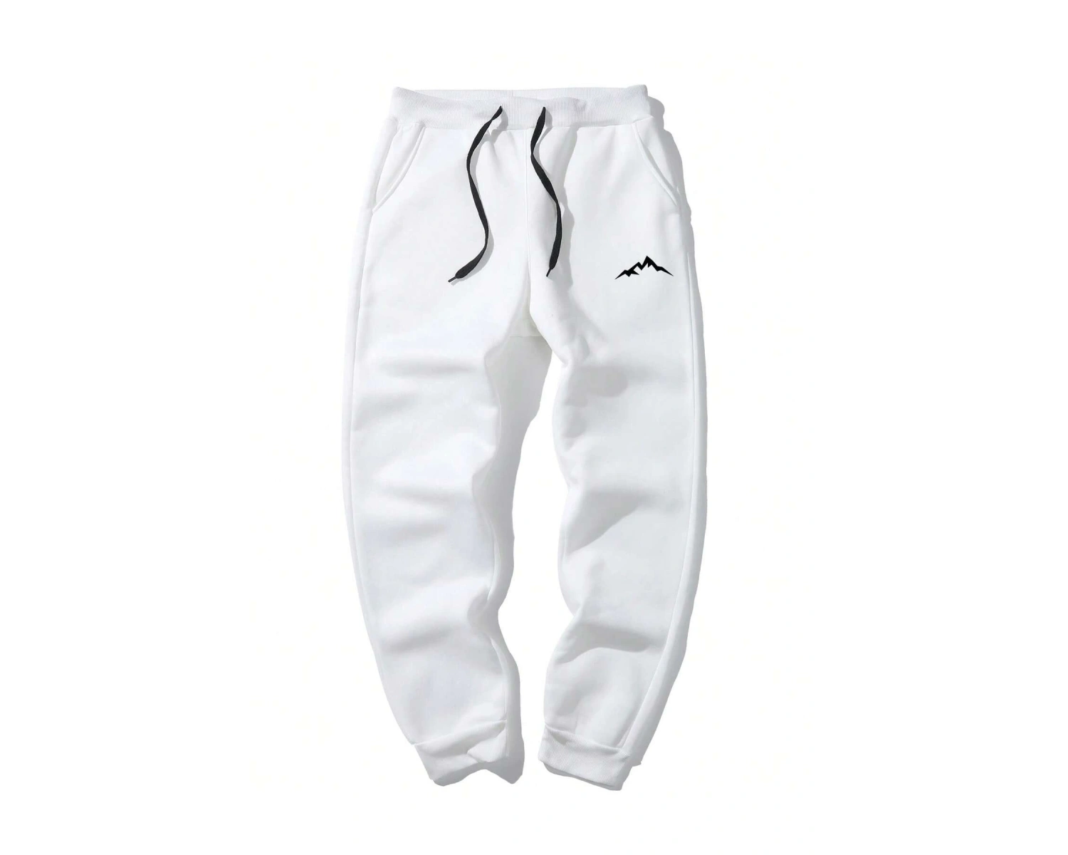 Mountain Print Drawstring Waist Eşofman Altı