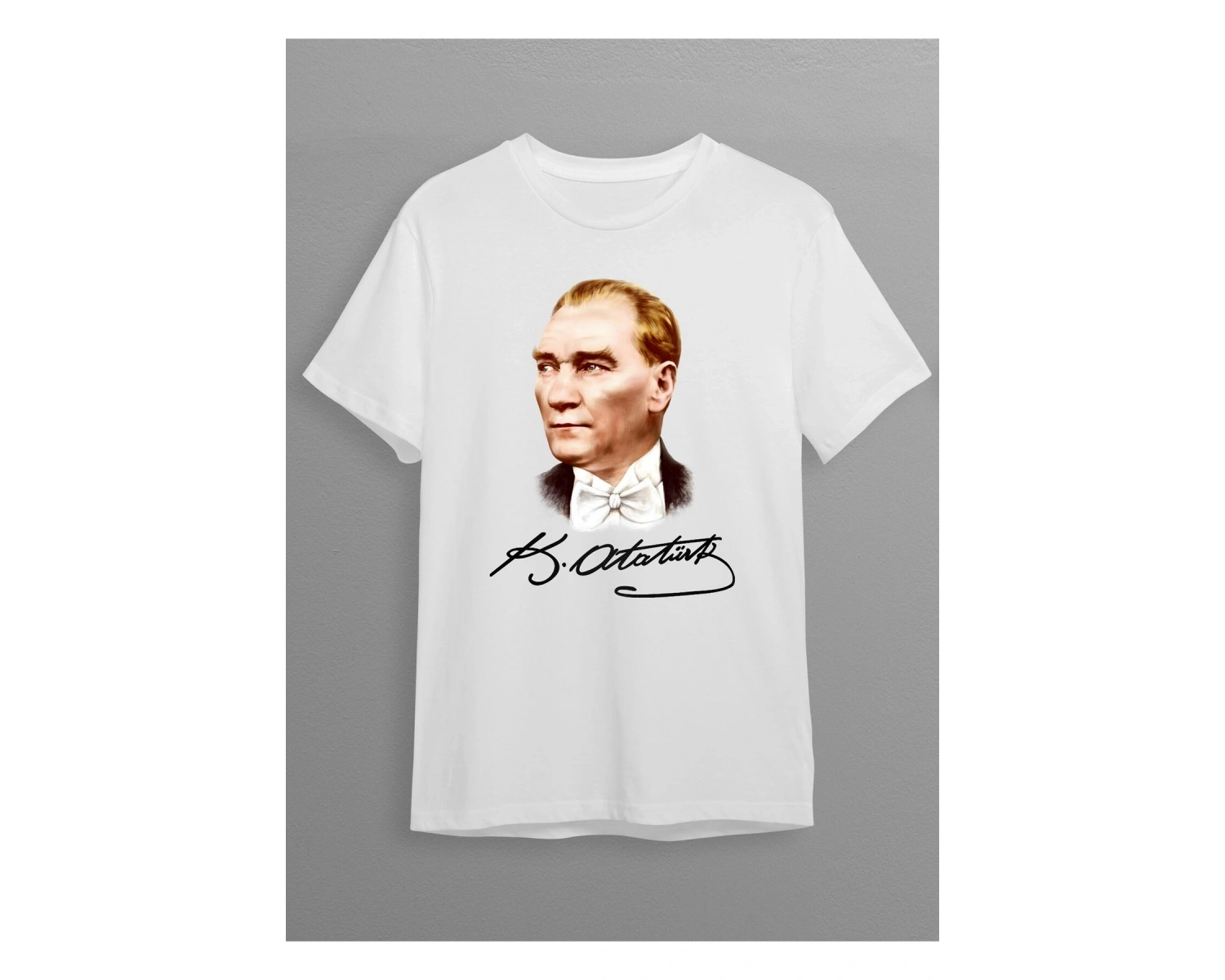 Mustafa Kemal Atatürk İmza Baskılı Unisex T-shirt HC05