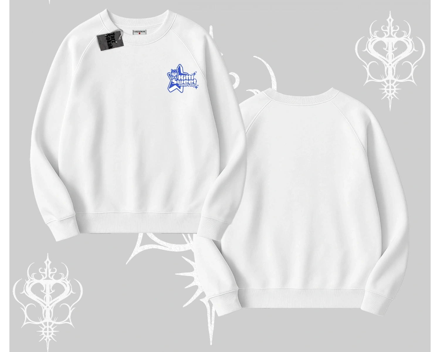 My Mood Right Now Yazılı Sevimli Kedi Kapşonlu Sweatshirt