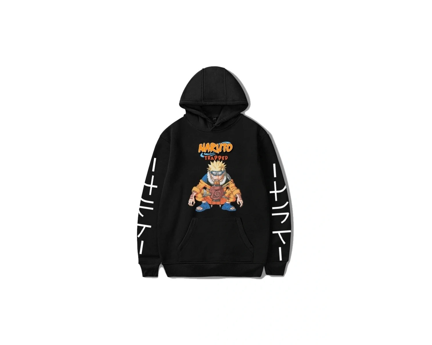 Naruto Temalı Unisex Kapşonlu Model81 13912 Siyah