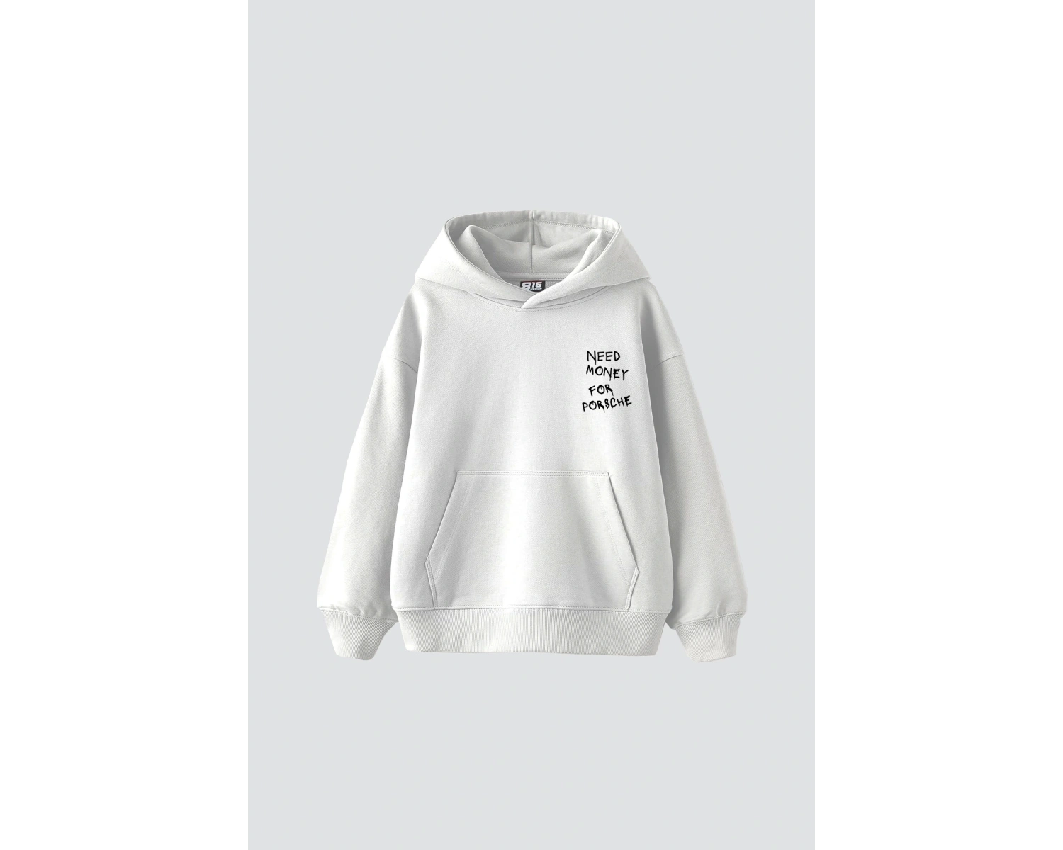 Need Money for Porsche Baskılı Oversize Unisex Beyaz