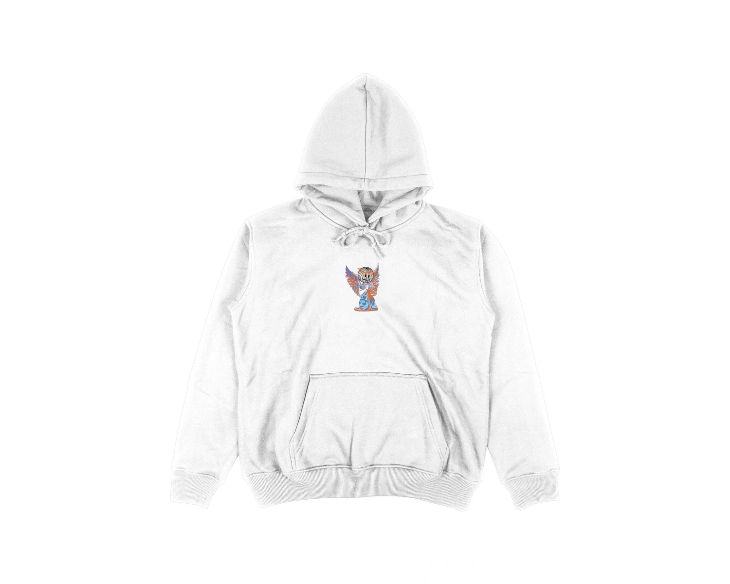 Never Give Up Beyaz Oversize Unisex Kapüşonlu Sweatshirt Hoodie