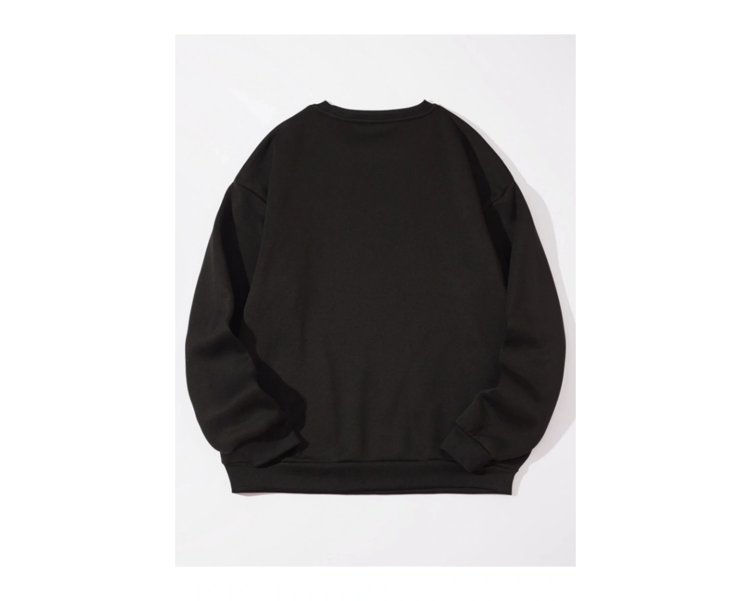 Newyork NYC Renkli Oversize Bisiklet Yaka Pamuklu Sweatshirt Siyah