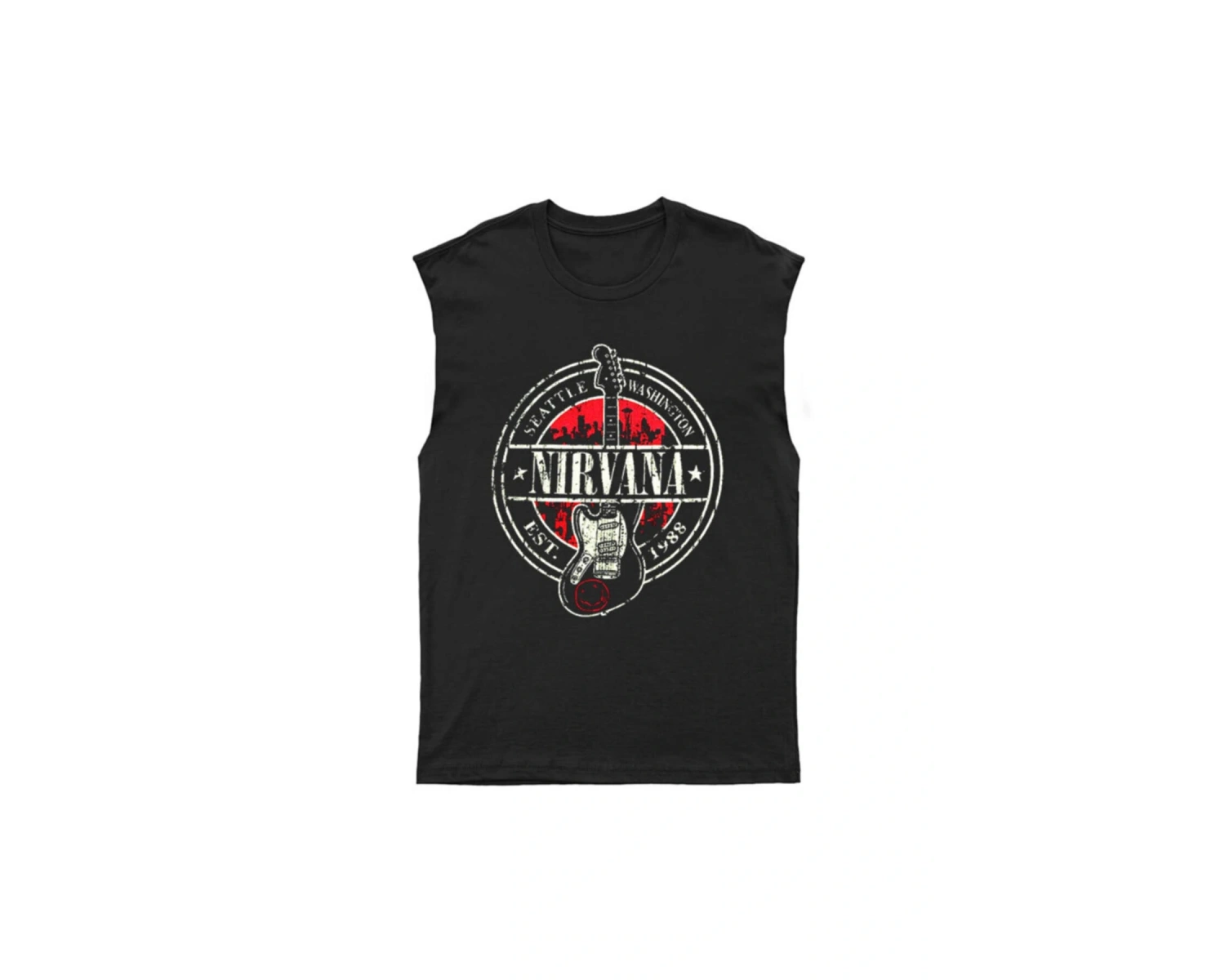 Nirvana Kesik Kol Tişört Kolsuz T-shirt Bkt5782