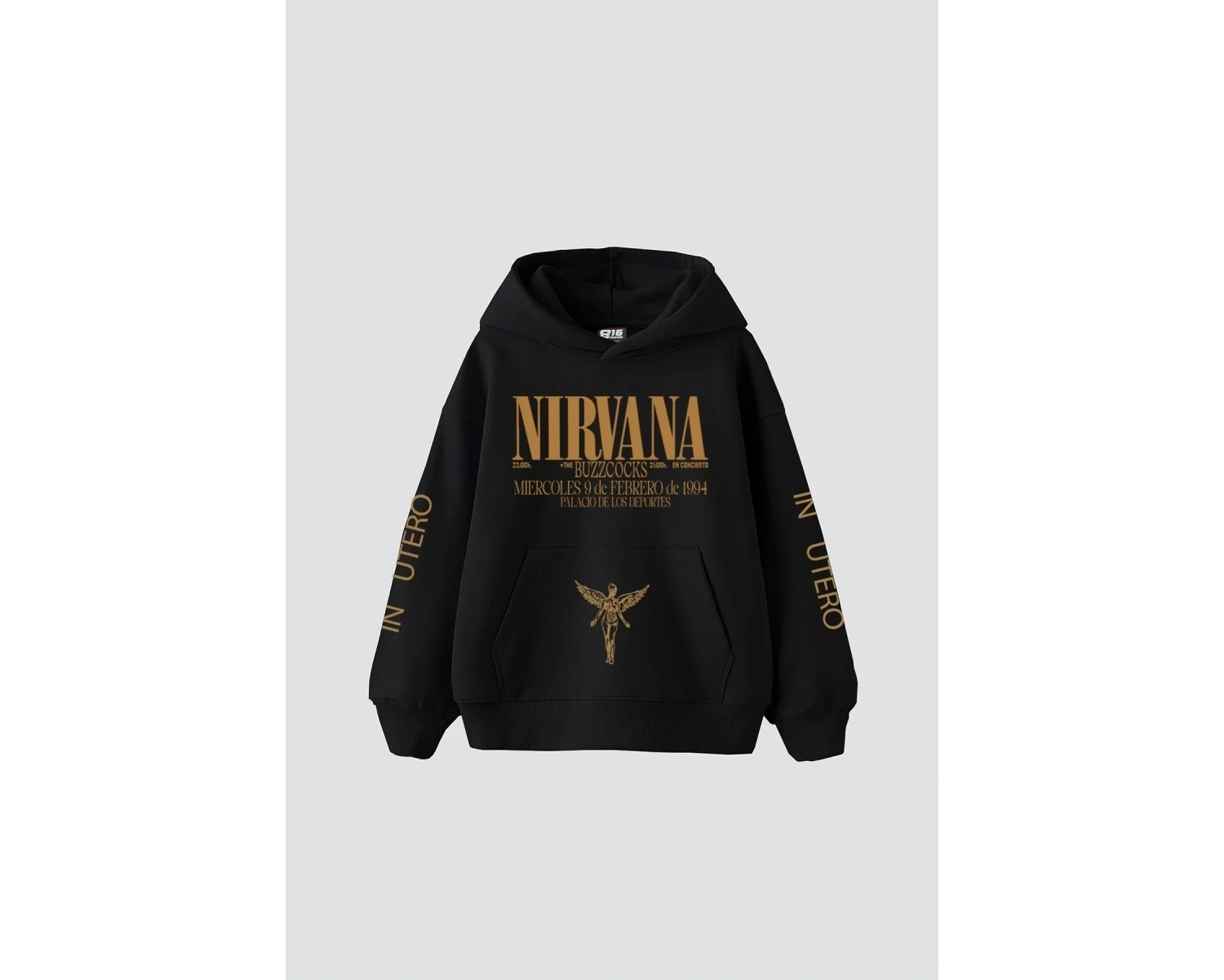 Nirvana Sırt Baskılı Unisex Oversize Beyaz