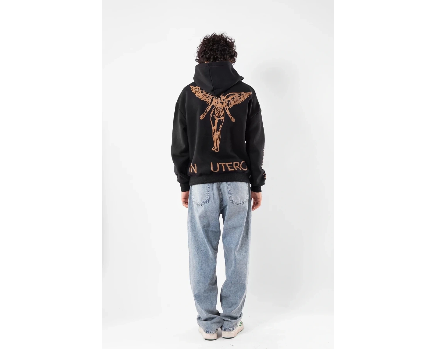 Nirvana Sırt Baskılı Unisex Oversize Beyaz