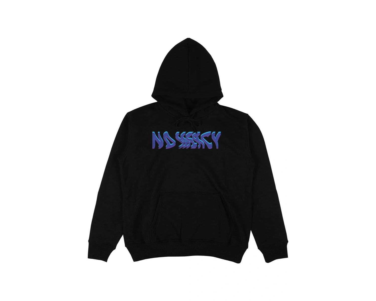 No Mercy Siyah Oversize Unisex Kapüşonlu Sweatshirt Hoodie