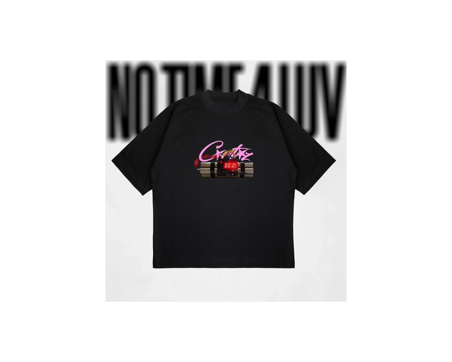 No Time 4 Luv Oversize Unisex Pamuklu Nefes Alan Kalın Kumaşlı