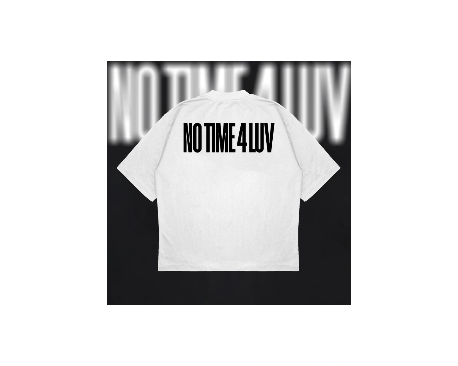 No Time 4 Luv Oversize Unisex Pamuklu Nefes Alan Kalın Kumaşlı