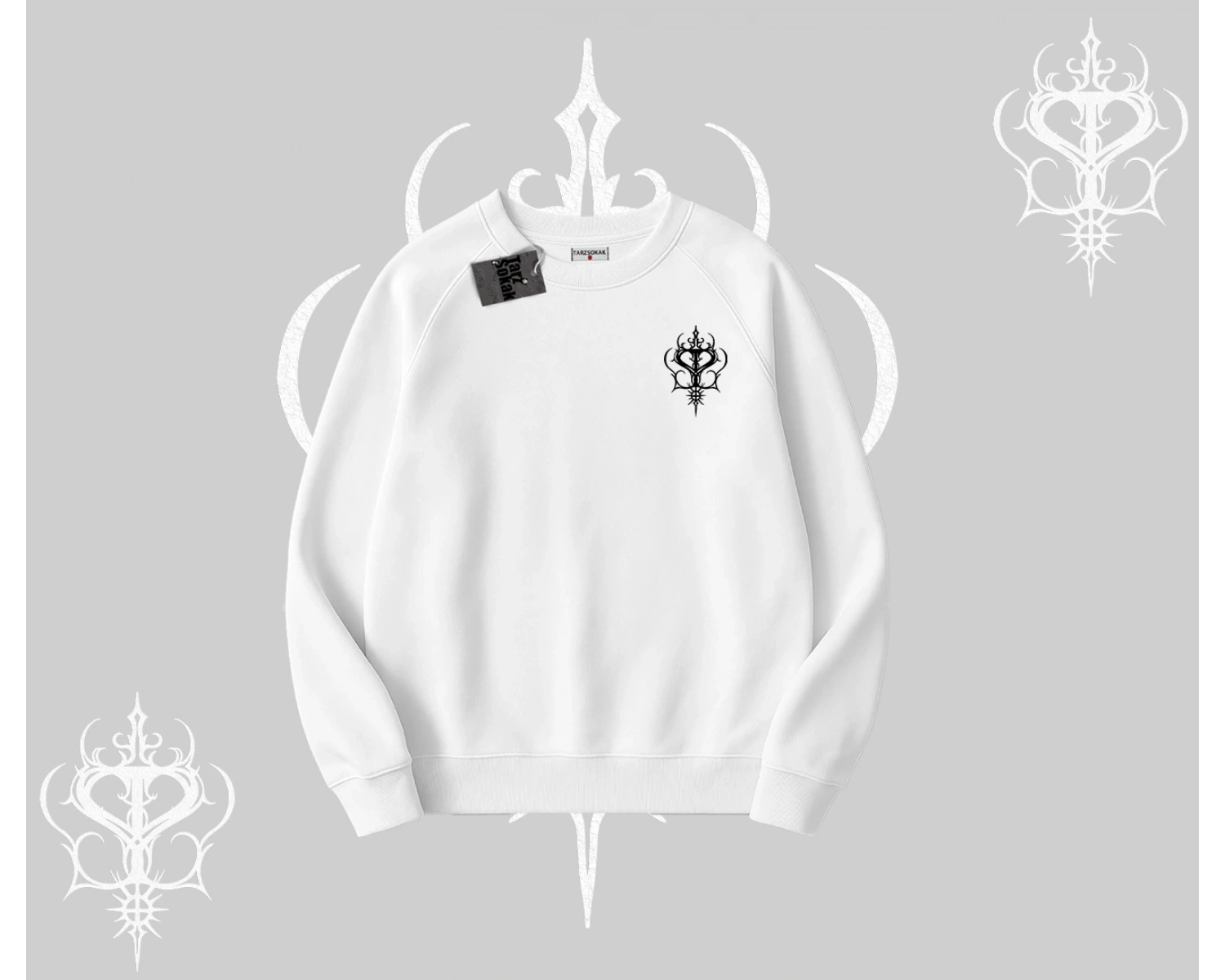 Not Lazy Saving My Spirit Kedi Baskılı Biskilet Sweatshirt