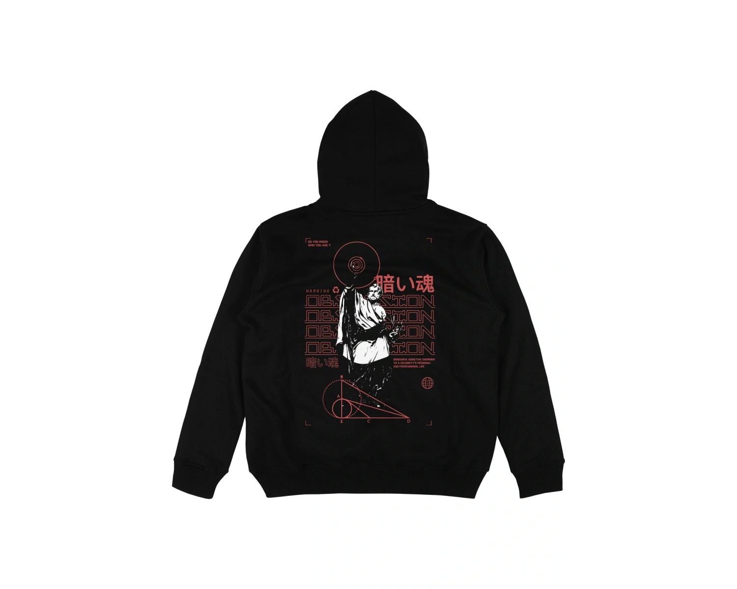 Obsession Siyah Oversize Unisex Kapüşonlu Sweatshirt Hoodie