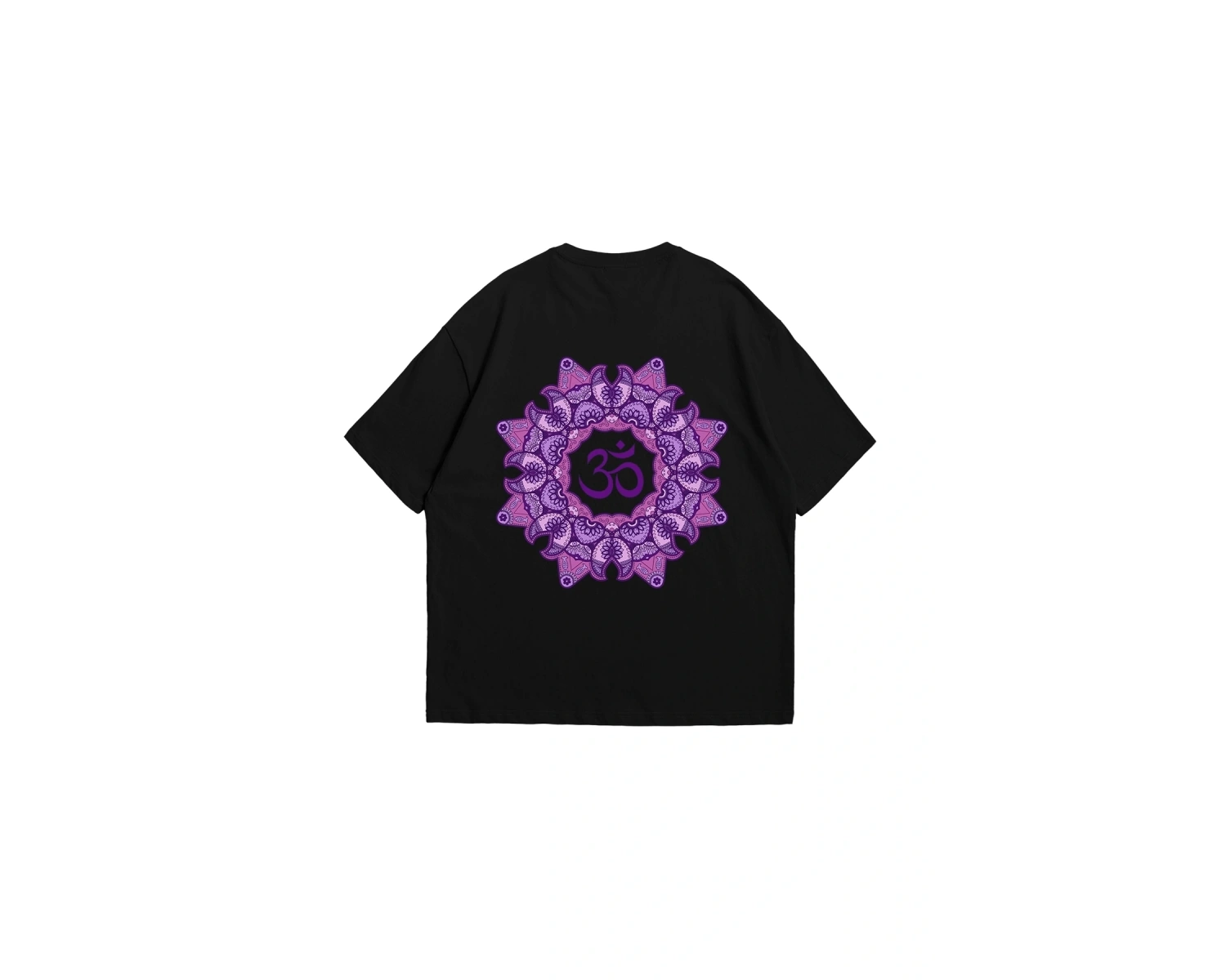 OM Baskılı Oversize Unisex Siyah