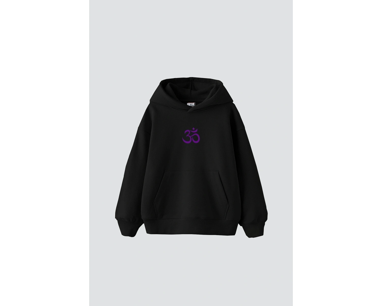 Om Baskılı Unisex Oversize Beyaz
