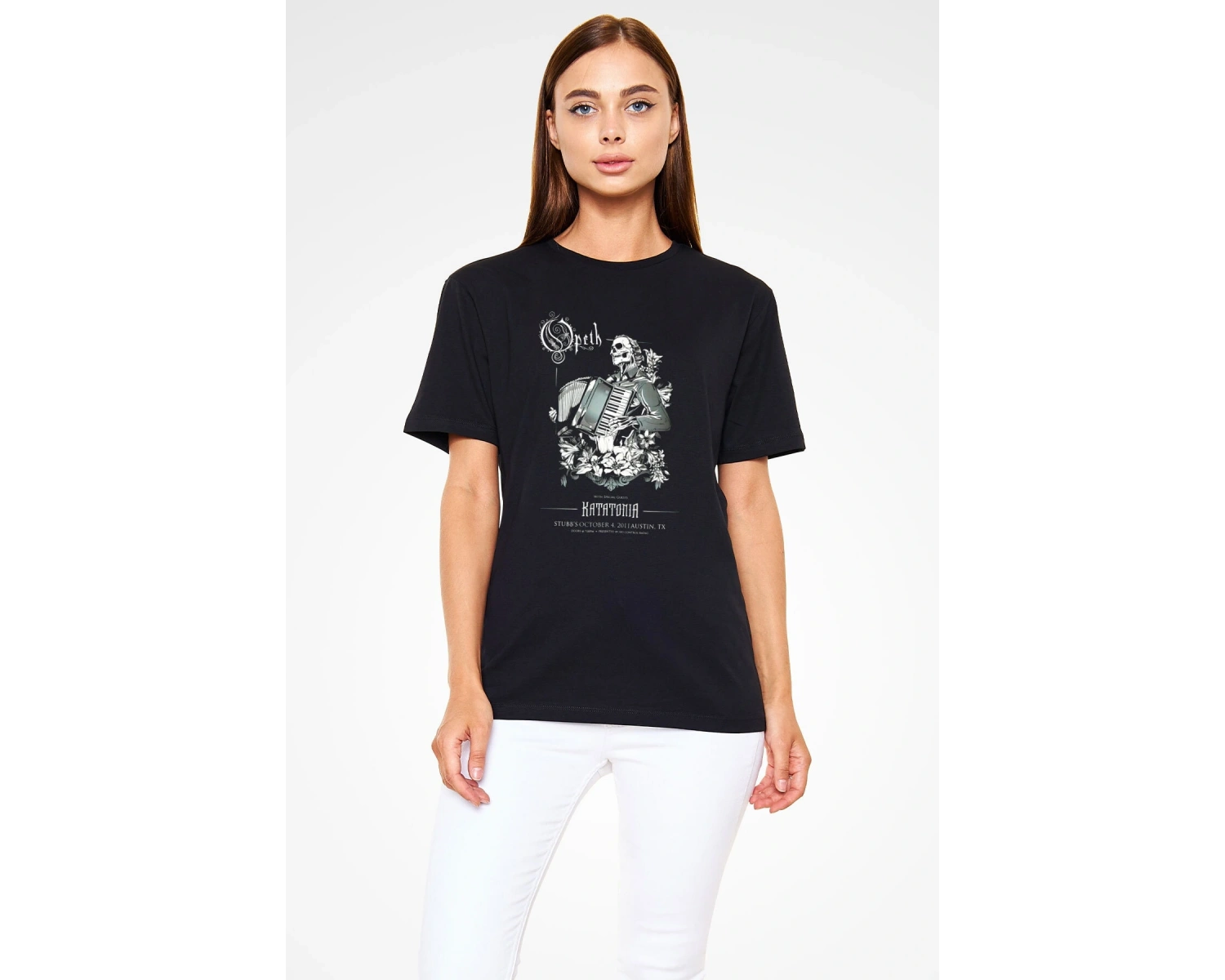 Opeth Baskılı Unisex Beyaz Tişört