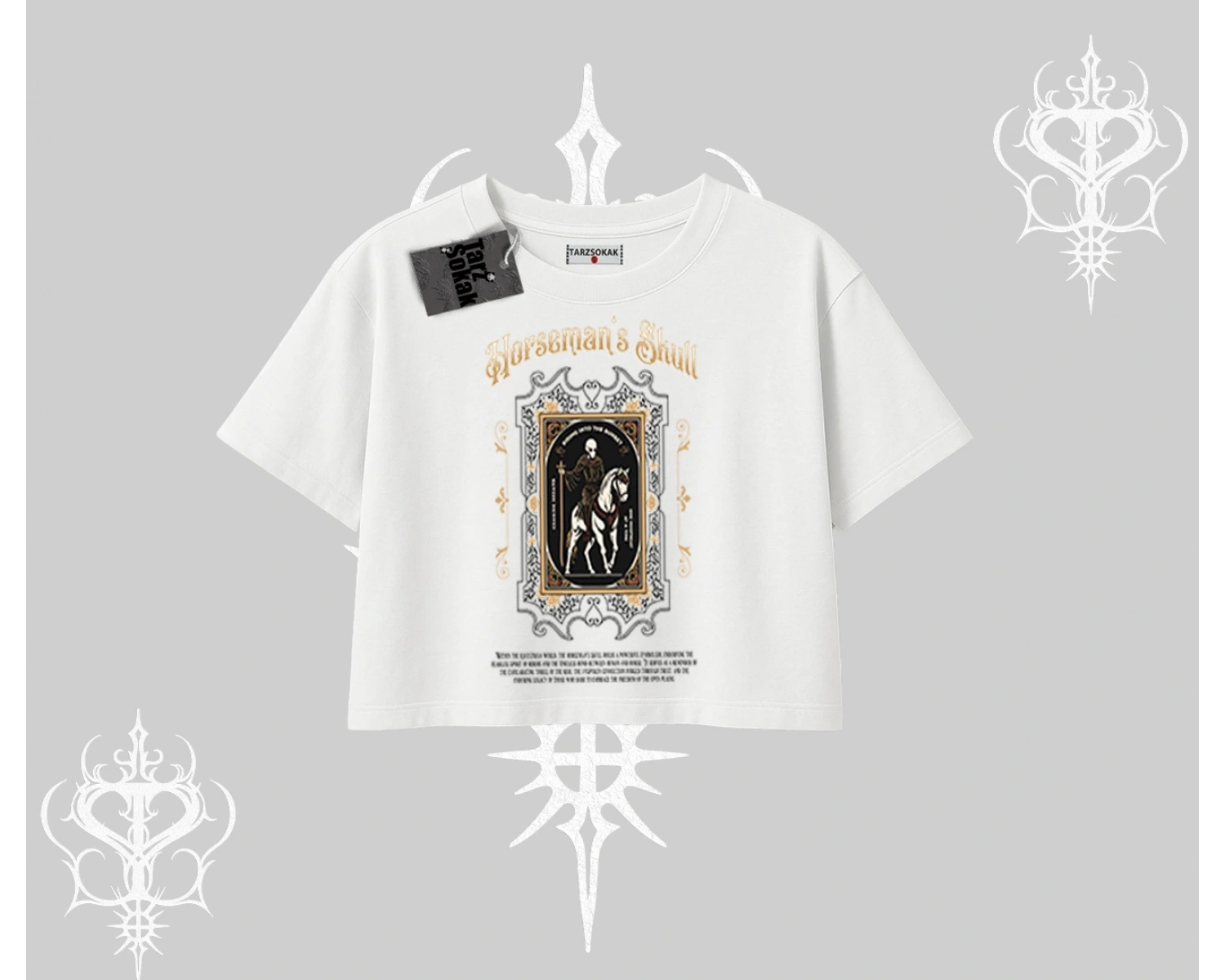 Oversize Crop Tshirt Horseman’s Skull Dark Relic Street Legacy