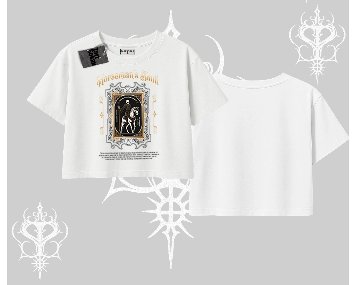 Oversize Crop Tshirt Horseman’s Skull Dark Relic Street Legacy