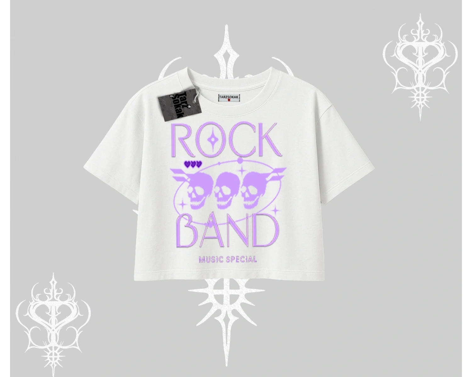 Oversize Crop Tshirt Rock Band Street Noise Culture