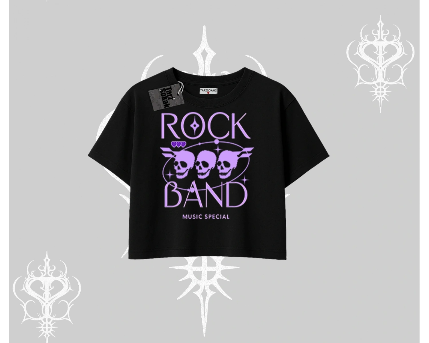 Oversize Crop Tshirt Rock Band Street Noise Culture