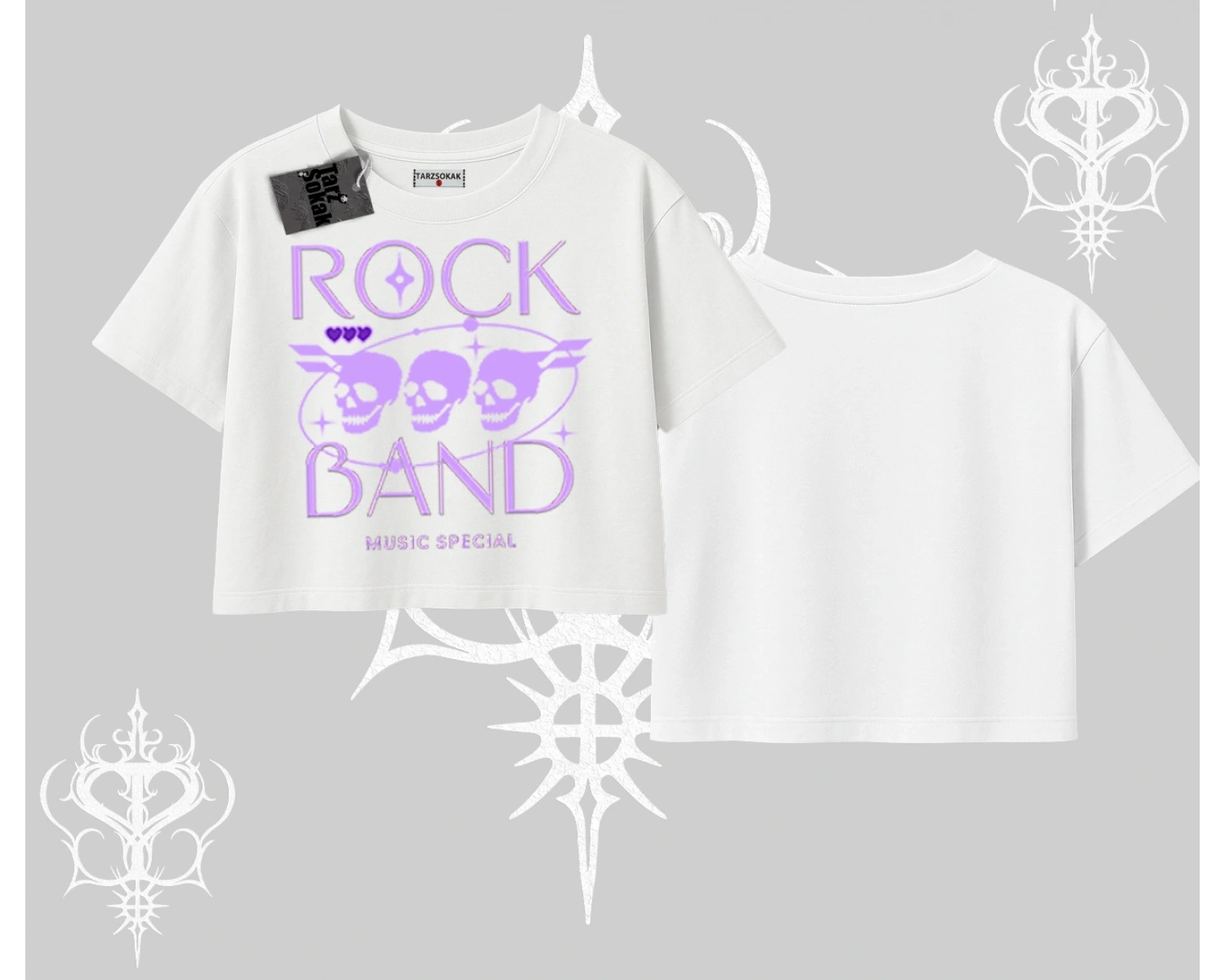 Oversize Crop Tshirt Rock Band Street Noise Culture