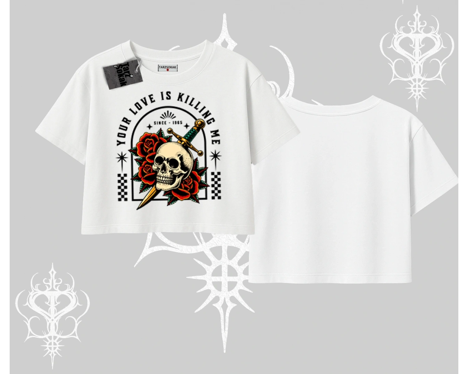 Oversize Crop Tshirt Your Love Is Killing Me Dead Romance