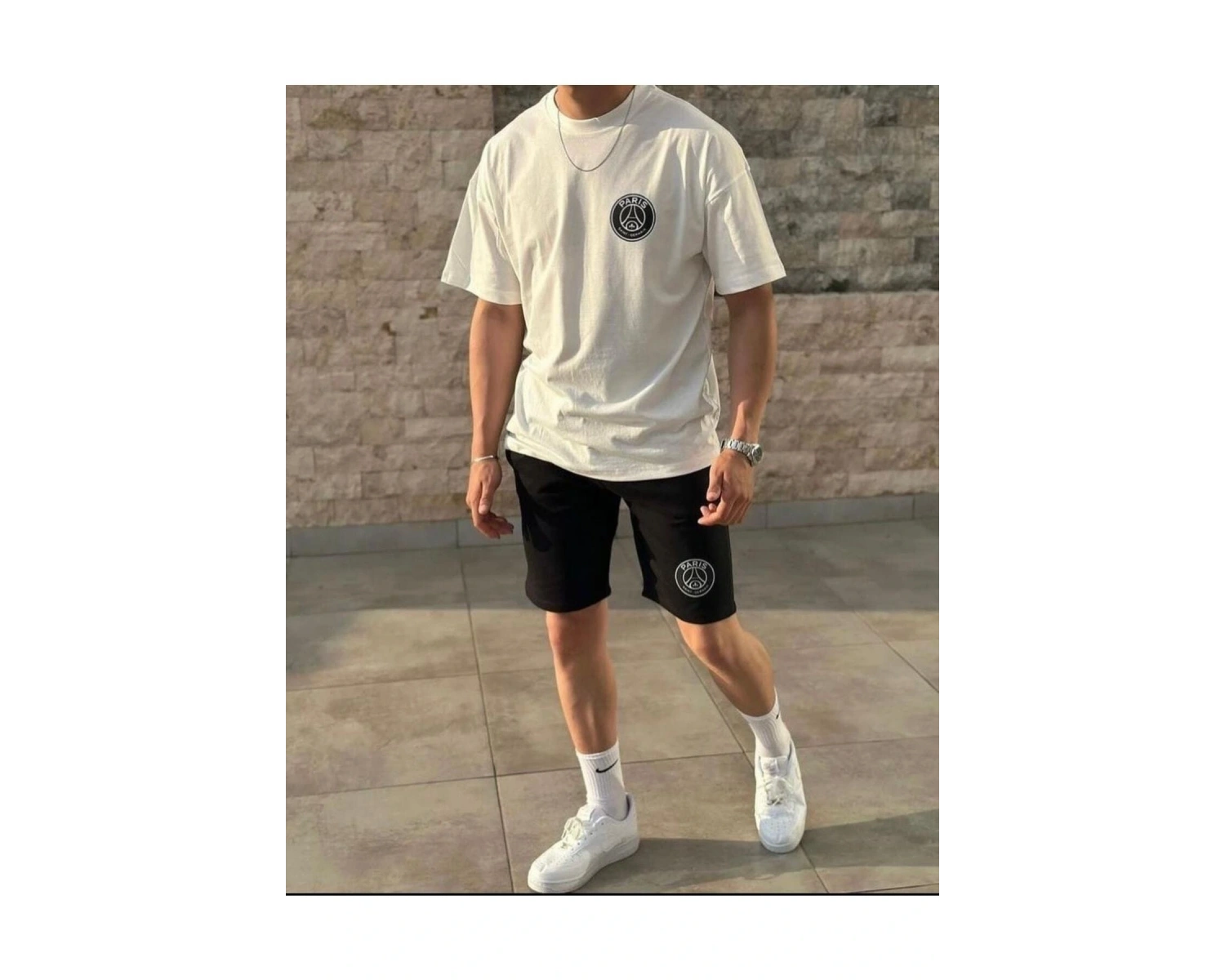 Oversize Geniş Kalıp Tshirt Ve Penye Şort Yazlık Takım