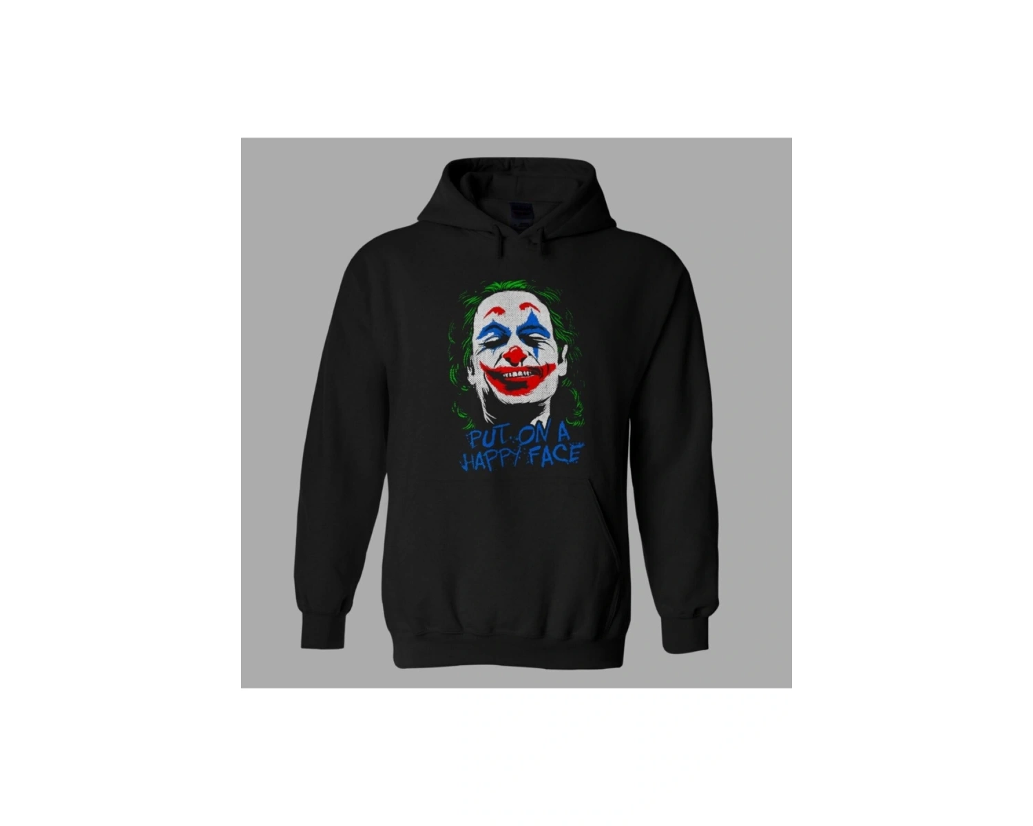 Oversize Joker Put On A Happy Face Siyah Hoodie