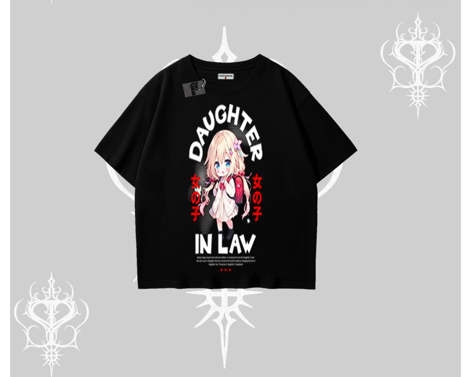 Oversize Tshirt Anime Girl Daughter In Law Baskılı