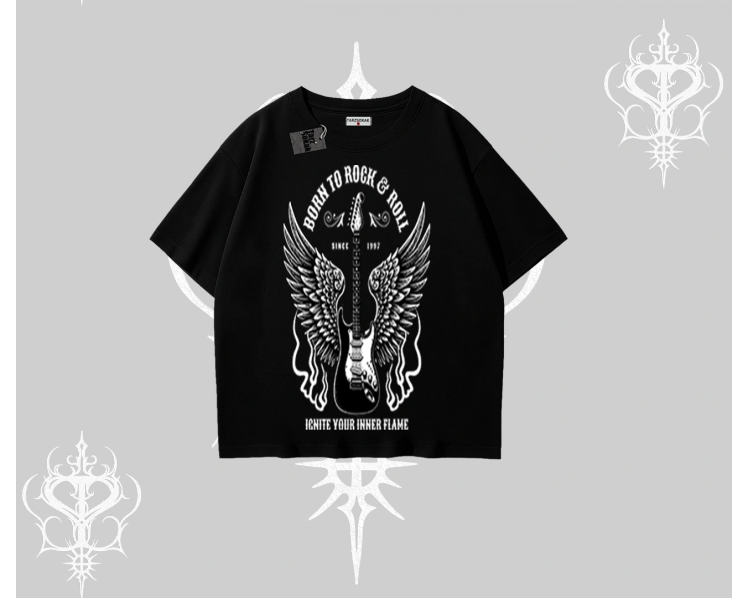 Oversize Tshirt Born to Rock Eternal Flame Legacy