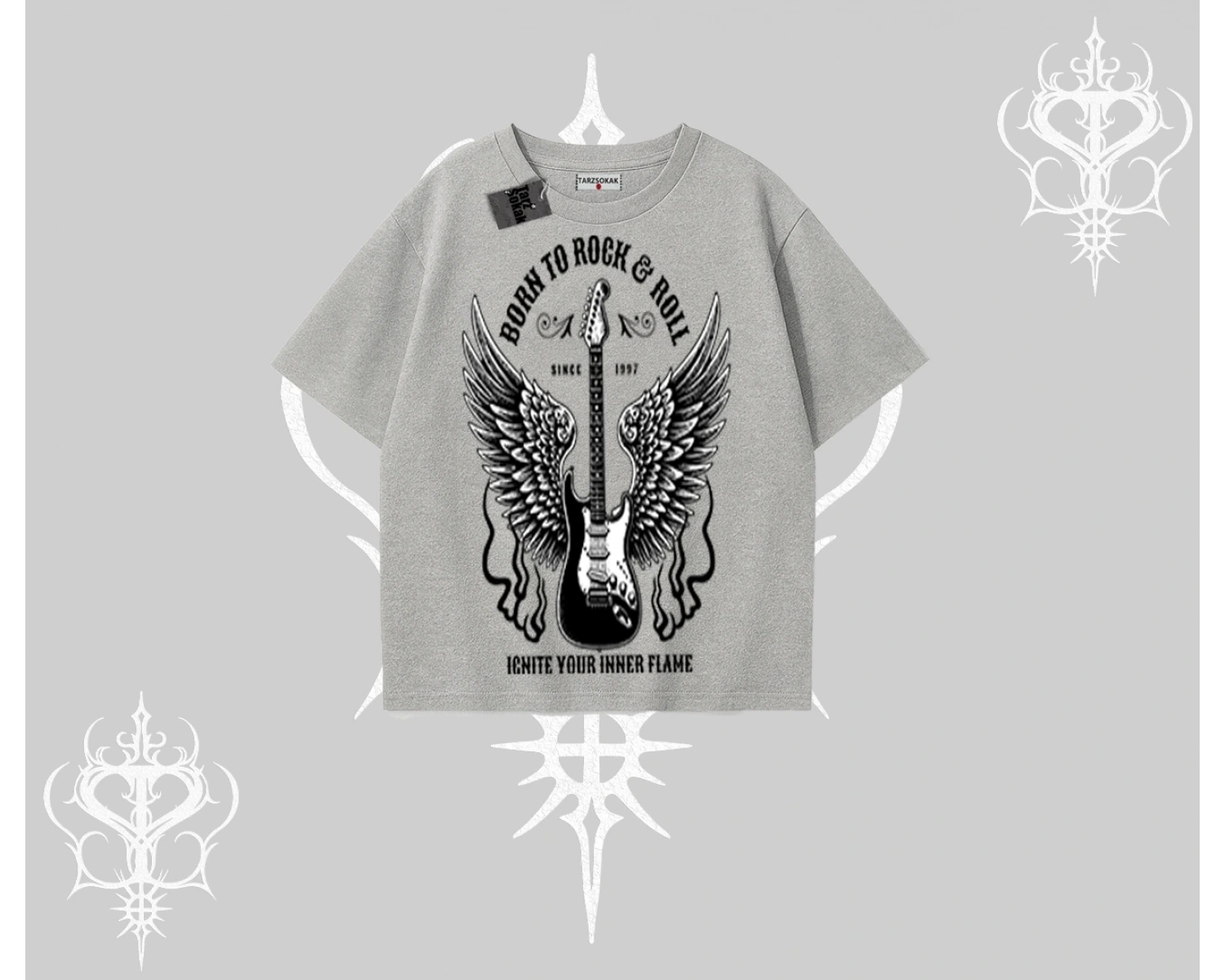 Oversize Tshirt Born to Rock Eternal Flame Legacy