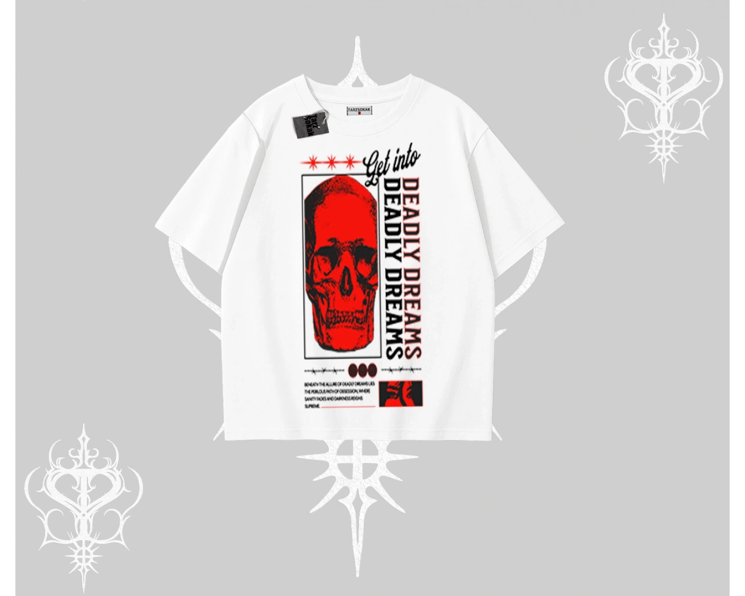 Oversize Tshirt Deadly Dreams Skull Redcore Street Manifest