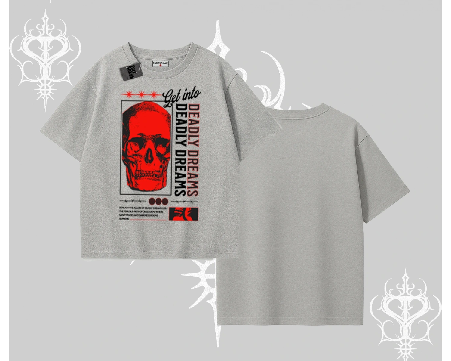 Oversize Tshirt Deadly Dreams Skull Redcore Street Manifest