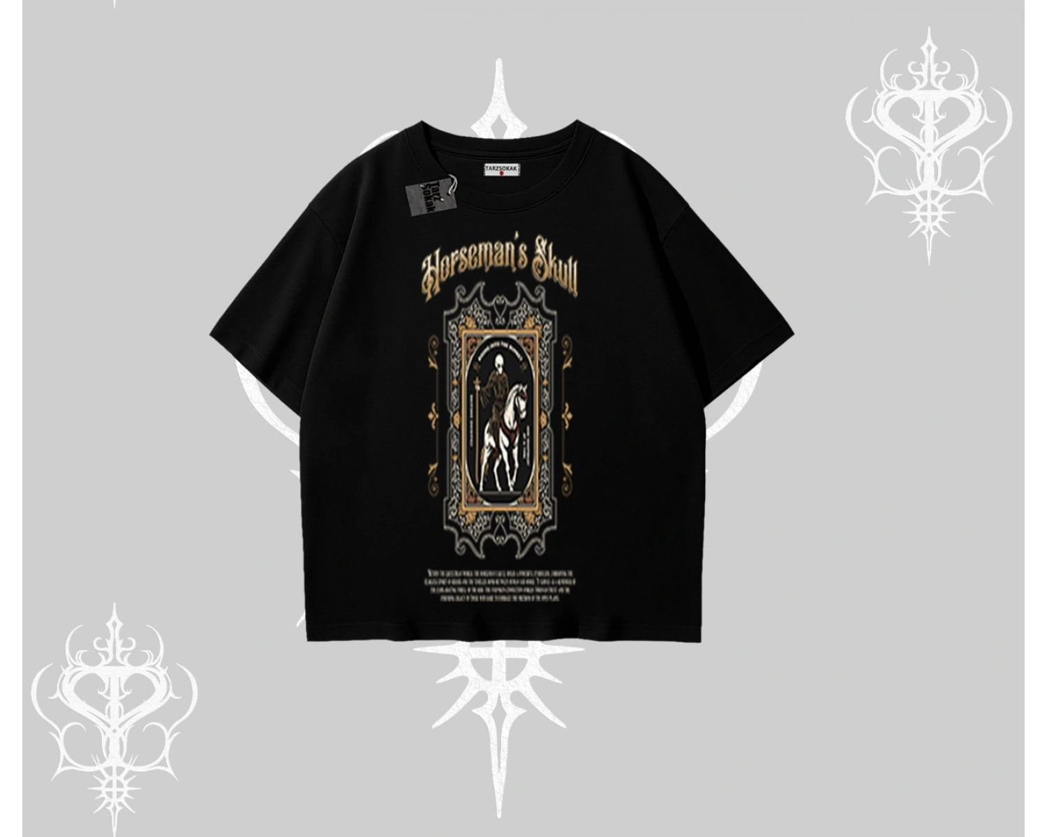 Oversize Tshirt Horseman’s Skull Dark Relic Street Legacy