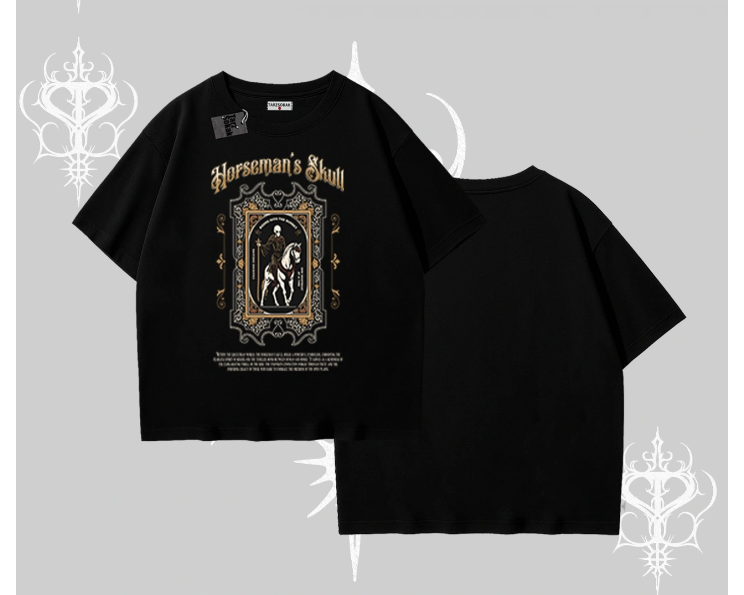 Oversize Tshirt Horseman’s Skull Dark Relic Street Legacy
