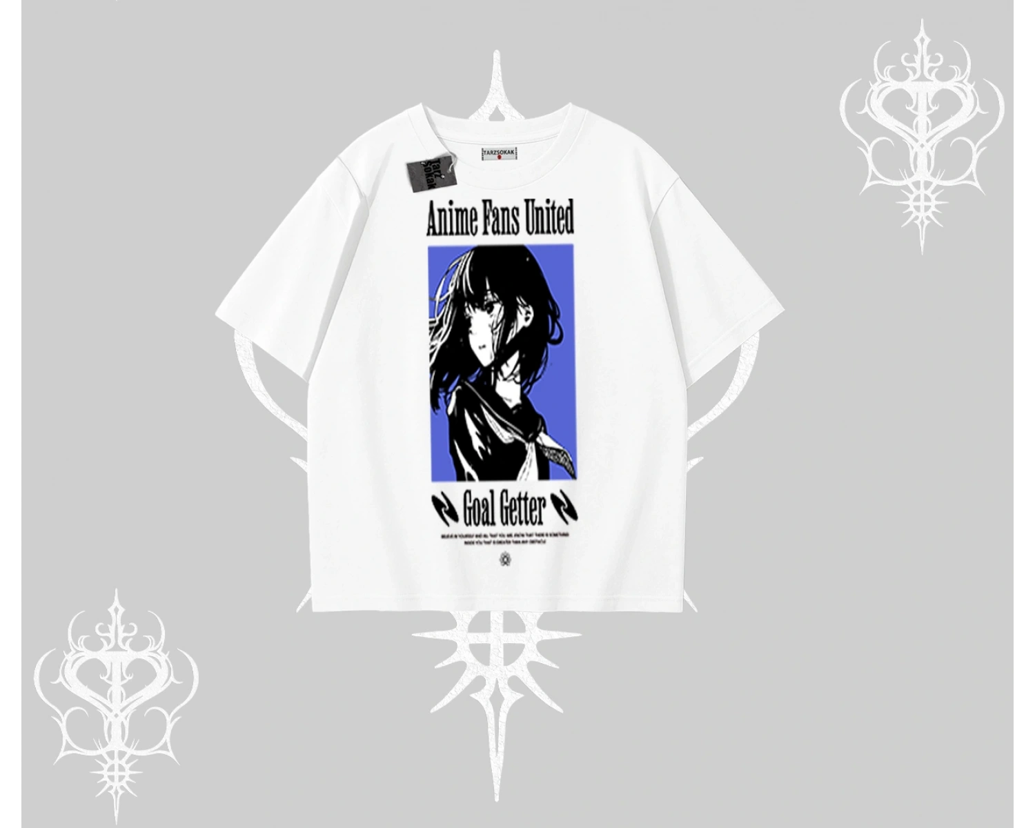 Oversize Tshirt Oversize Anime Kız Baskılı