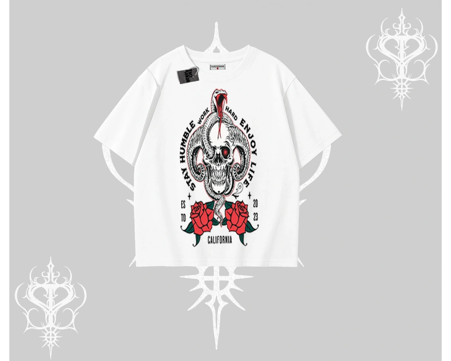 Oversize Tshirt Stay Humble Work Hard Enjoy Life